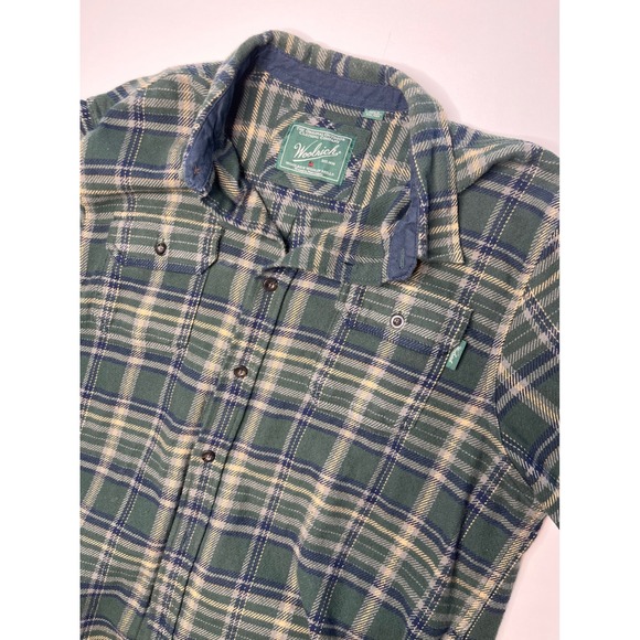 Woolrich Other - Woolrich Plaid Flannel Button Up Shirt Men's XXL Green Blue Beige